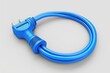 © Ева Поликарпова - Close up of a blue power cord on a white surface, ideal for technology and electrical concepts