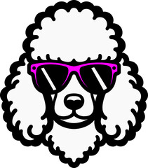 Poster - Cool Poodle Wearing Sunglasses