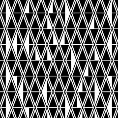 Canvas Print - black and white geometric shapes