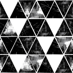 Canvas Print - black and white geometric shapes