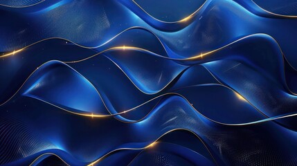 Neon blue abstract technology Background, digital tech luxury golden Neon light glowing effect banner background. copy space
