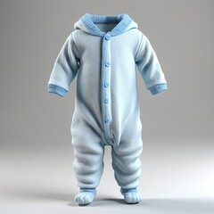 Sticker - 3D image of a baby onsie with white background,