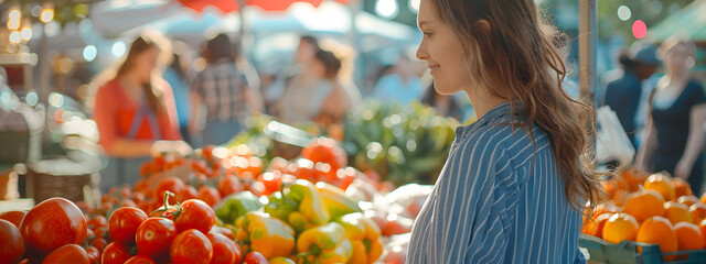 Wall Mural - vegetables in the market, free market