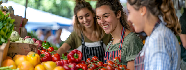 Poster - vegetables in the market, free market