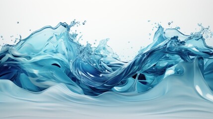 Poster - Water splash in the air isolated