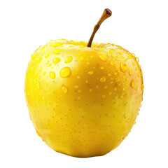 Wall Mural - Yellow apple isolated on a transparent background