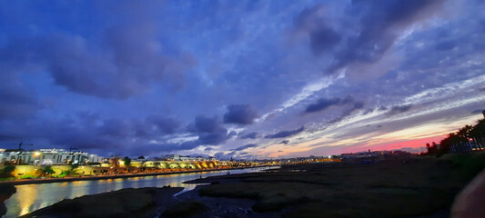 Wall Mural - Night View of the Bouregreg Valley