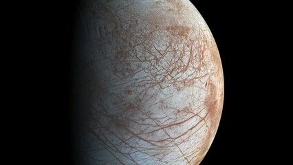 Wall Mural - surface of europa, one of the moons of planet jupiter.
