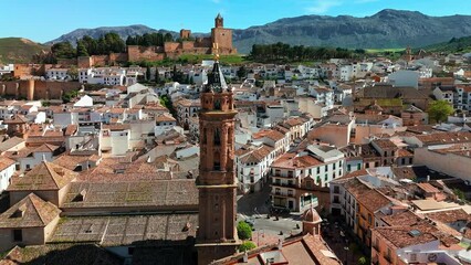 Wall Mural - Aerial view of the historic center of Antequera city in Andalusia, Spain.