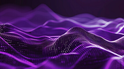 Wall Mural - Abstract Violet Digital Wave