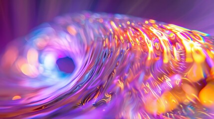 Wall Mural - abstract light art with vibrant colors creating a swirl pattern.