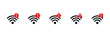 © Vectors1234 - Set of no signal icon. No network connection internet symbol. Vector Illustration.