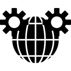 Poster - Globe Grid Icon