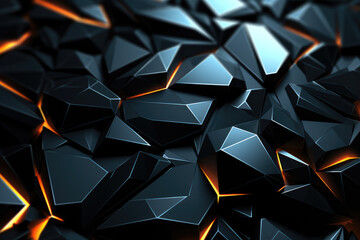 Cyber 3D Polygon Reflective Background