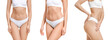 © Pixel-Shot - Slim young woman in underwear on white background. Concept of diet, weight loss and plastic surgery