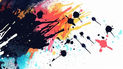 Wall Mural - Colorful splash paint background vector presentation design illustration