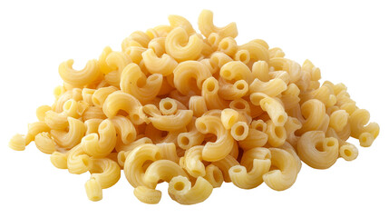 Wall Mural - Macaroni plain pasta isolated on white background