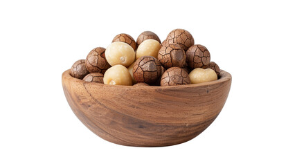 Wall Mural - Macadamia on bowl isolated white background