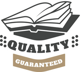 Wall Mural - a book with the words quality guaranteed written on it
