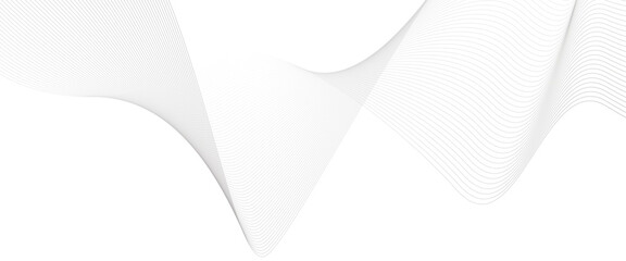 Wall Mural - vector lines blend smooth wave flowing abstract on white transparent background with curved lines.