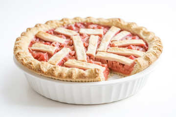 Sticker - Rhubarb Pie in White Dish