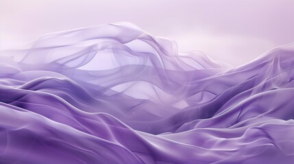 A dreamlike and abstract composition of a wave of smoke in soft shades of lavender, with a sense of stillness and tranquility that is perfect for meditation or relaxation.