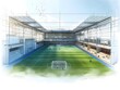© LookChin AI - Architectural of Modern Indoor Soccer Stadium Facility