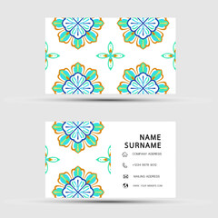 Wall Mural - Business card design. With abstract pattern. Vector element vintage style. illustration EPS10.