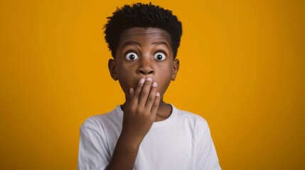 Boy Expressing Surprise and Astonishment