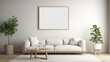 © MDASHIR - Modern, white minimalist interior. Modern interior design for posters in the living room.