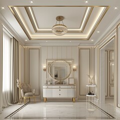 Makeup dresser, modern and luxurious home interior