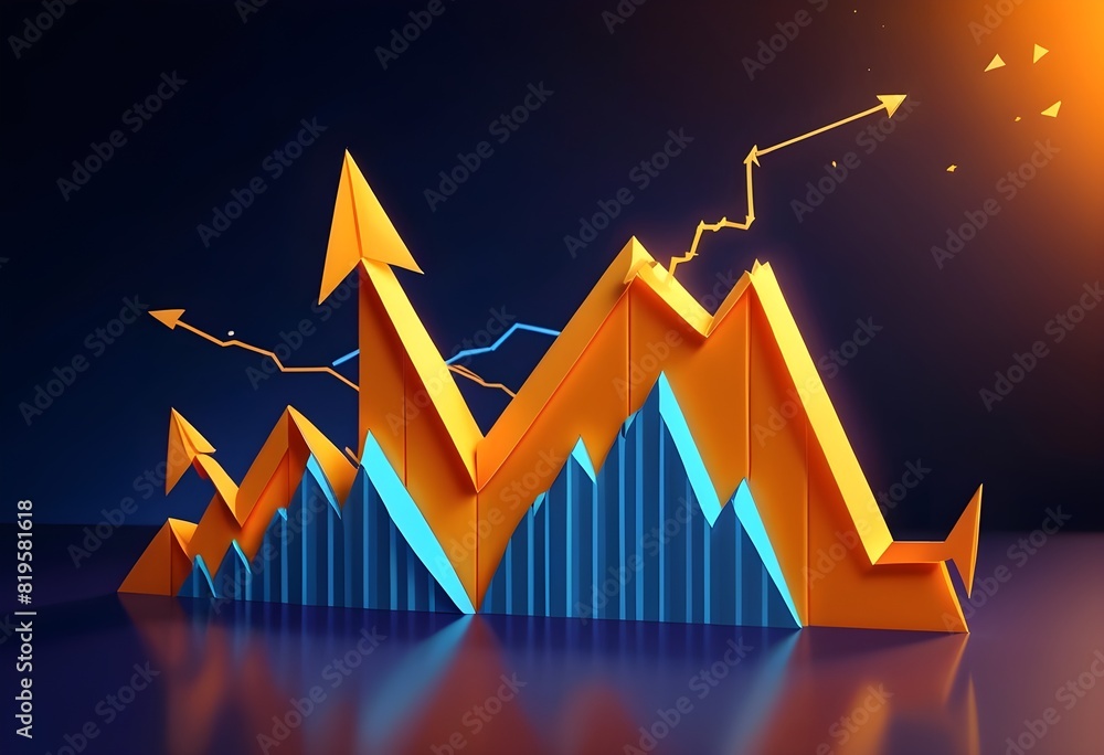 Bitcoin coins installed in the system Cryptocurrency With a graph ...
