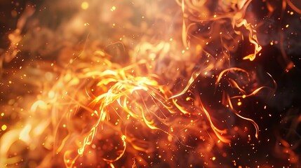 Abstract Fire Background 8K Transparent

