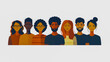 © Phuwameth - Illustration of a diverse group of people standing in a row