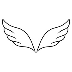 Canvas Print - wings angel icon vector