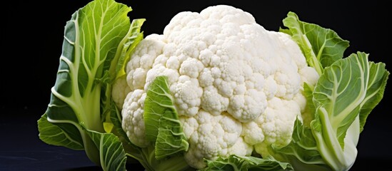 Cauliflower is a Brassica oleracea vegetable part of the Brassicaceae family reproducing annually via seeds with a copy space image available