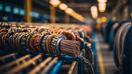 Inside the cable factory, Exploring the production process of cables and wires from raw materials to finished products.