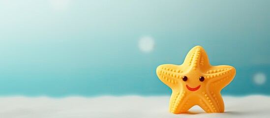 Wall Mural - Bath toy for children shaped like a starfish with a white copy space image