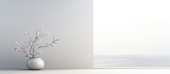 Sticker - A tranquil and serene copy space image with a minimalist aesthetic emanating a sense of peace and balance