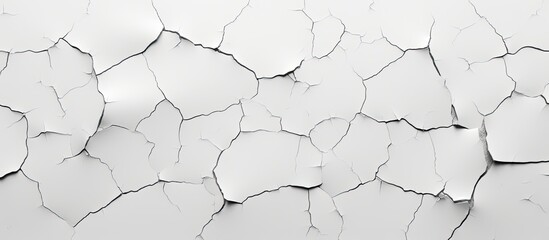 Sticker - Abstract white vintage background with cracked texture on a white backdrop perfect for adding copy space image