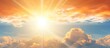 © Ilgun - Bright sunshine illuminating a cloudy sky with copy space image