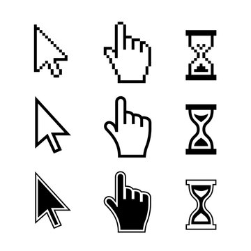 various shape of mouse cursor classic and modern