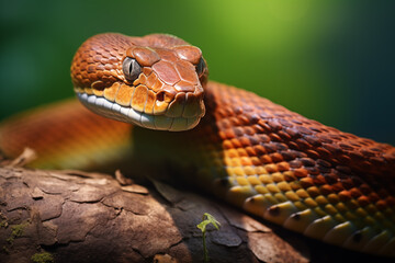 Wall Mural - Snake  at outdoors in wildlife. Animal