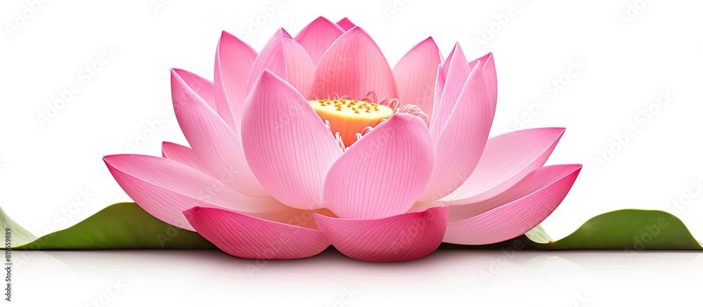Pink Lotus flower isolated on a white background for nature concept ...
