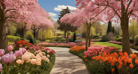 Wall Mural - spring in the park
