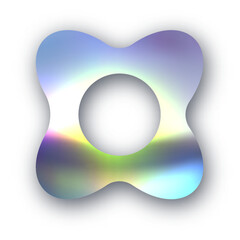 Wall Mural - y2k design element holographic sticker