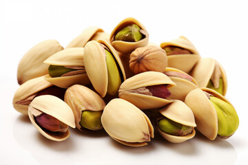 Canvas Print - natural group of pistachios in macro detail