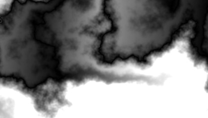 Poster - Black smoke steam isolated transparent background. Fog and mist effect for text or space. Overlay with transparent background