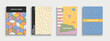 © ExpressVectors - Set of art colorful abstract posters, templates, placards, brochures, banners, backgrounds, flyers - fashion retro design 80 - 90s. Bright trendy covers