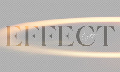 Wall Mural - Gold motion light effect. Soft transparent fire.